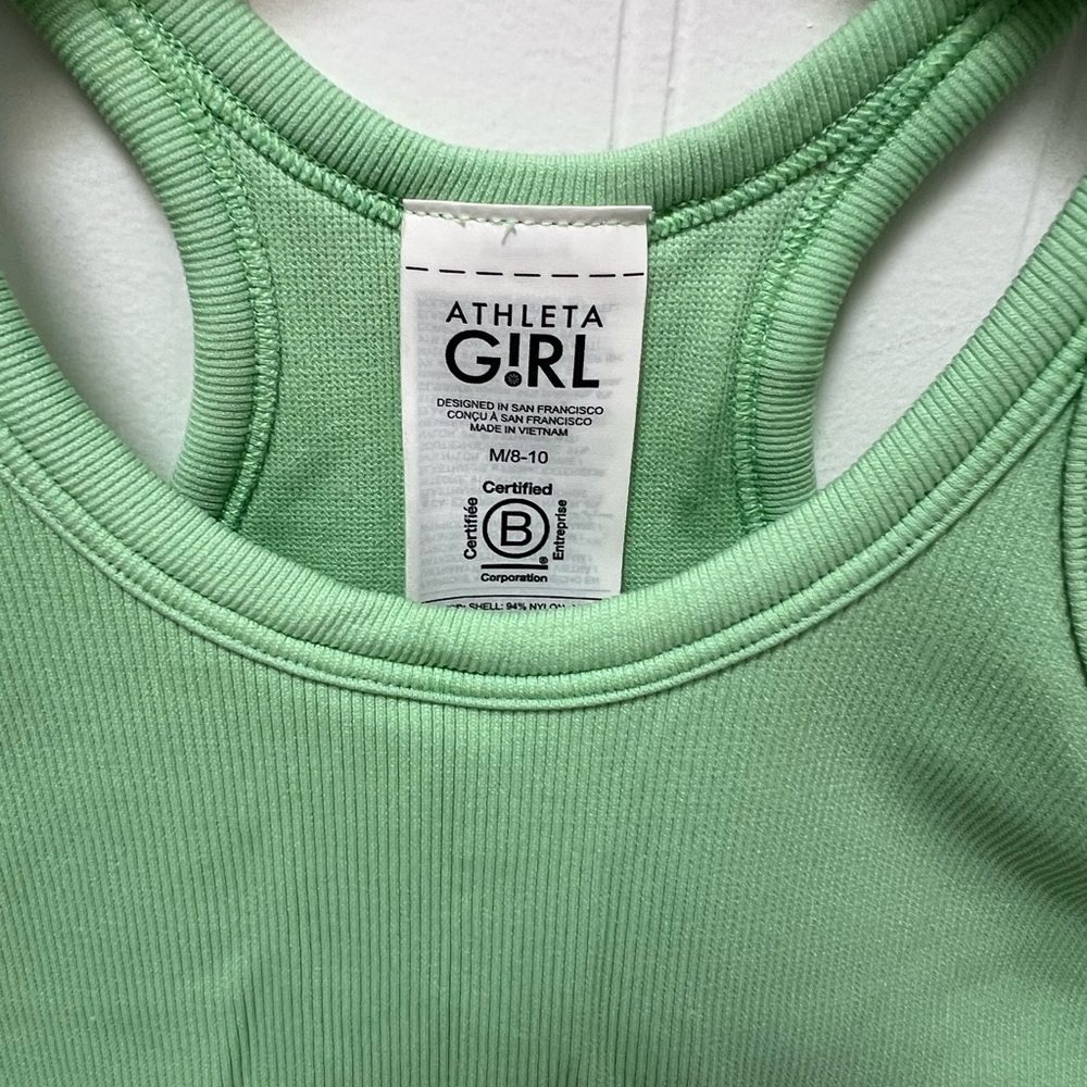 Athleta Rise Above Green Rib Cami Racerback Tank Top - Picture 3 of 8